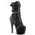 Pleaser ADORE-1046 Botines con Plataforma de Charol Hologramagráfico Negro EU-40 / US-10