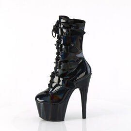 Pleaser ADORE-1046 Botines con Plataforma de Charol Hologramagráfico Negro EU-42 / US-12