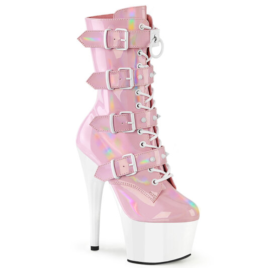 Pleaser ADORE-1046TT Botines con Plataforma de Charol Hologramagráfico rosa EU-36 / US-6