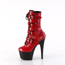 Pleaser ADORE-1046TT Botines con Plataforma de Charol Hologramagráfico Rojo EU-35 / US-5