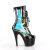 Pleaser ADORE-1047 Botines de Plataforma de Charol Negro Hologramagráfico EU-38 / US-8