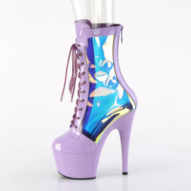 Pleaser ADORE-1047 Botines de Plataforma en Charol Lila Hologramagráfico EU-40 / US-10