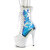 Pleaser ADORE-1047 Botines de Plataforma en Charol Blanco Hologramagráfico EU-41 / US-11