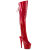Pleaser ADORE-3019HWR Botas altas de Plataforma sobre la rodilla Holograma Rojo EU-35 / US-5
