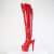 Pleaser ADORE-3019HWR Botas altas de Plataforma sobre la rodilla Holograma Rojo EU-39 / US-9