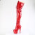 Pleaser ADORE-3020GP Botas de Plataforma sobre la Rodilla de Charol con Purpurina Rojo EU-37 / US-7