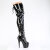Pleaser ADORE-3022 Botas de Plataforma sobre la Rodilla de Charol Negro EU-42 / US-12