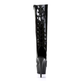 Pleaser Bota DELIGHT-2018 Negro Charol EU-40 / US-10
