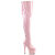 Pleaser ADORE-3063 Botas de Plataforma sobre la Rodilla de Charol con Purpurina Rosa EU-36 / US-6