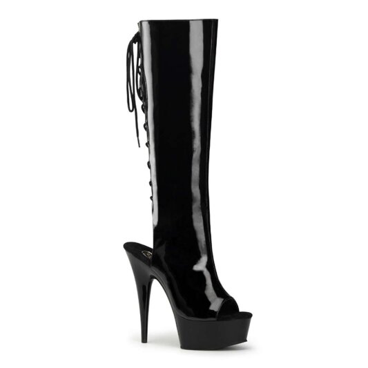 Pleaser Bota DELIGHT-2018 Negro Charol EU-42 / US-12