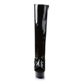 Pleaser Bota DELIGHT-2018 Negro Charol EU-42 / US-12