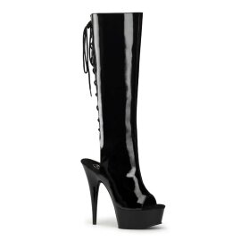 Pleaser Bota DELIGHT-2018 Negro Charol EU-36 / US-6