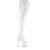 Pleaser ADORE-3850 Botas de Plataforma sobre la Rodilla de Charol Blanco EU-38 / US-8
