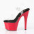 Pleaser ADORE-708 Sandalias de Plataforma Transparente Rojo EU-39 / US-9