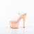 Pleaser ADORE-708 Sandalias de Plataforma Transparente Cromo Dorado EU-42 / US-12