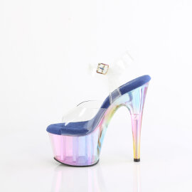 Pleaser ADORE-708HT Sandalias de Plataforma Transparente Ahumado Multicolor EU-44 / US-14