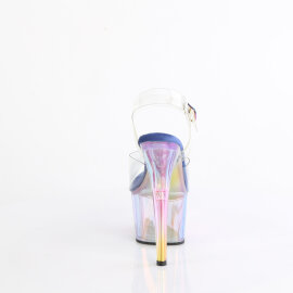Pleaser ADORE-708HT Sandalias de Plataforma Transparente Ahumado Multicolor EU-35 / US-5