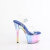 Pleaser ADORE-708HT Sandalias de Plataforma Transparente Ahumado Multicolor EU-38 / US-8