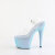 Pleaser ADORE-708LG Sandalias de Plataforma Transparentes con Purpurina Azul EU-37 / US-7