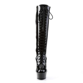 Pleaser Bota DELIGHT-2023 Negro Elástico Charol EU-35 / US-5