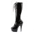 Pleaser Bota DELIGHT-2023 Negro Elástico Charol EU-35 / US-5