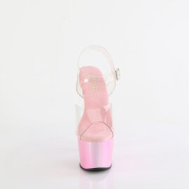 Pleaser ADORE-708LQ Sandalias de Plataforma Transparentes con Hologramagrama Rosa EU-35 / US-5