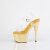 Pleaser ADORE-708LQ Sandalias de Plataforma Transparentes con Hologramagrama Dorado EU-40 / US-10