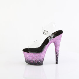 Pleaser ADORE-708SS Sandalias de Plataforma Transparentes con Purpurina Lila EU-35 / US-5