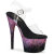 Pleaser ADORE-708SS Sandalias de Plataforma Transparentes con Purpurina Lila EU-35 / US-5