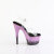 Pleaser ADORE-708SS Sandalias de Plataforma Transparentes con Purpurina Lila EU-35 / US-5