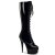 Pleaser Bota DELIGHT-2023 Negro Elástico Charol EU-39 / US-9