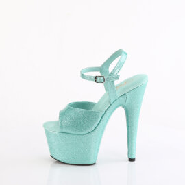 Pleaser ADORE-709GP Sandalias de Plataforma de Charol y Purpurina Verde Azulado EU-40 / US-10