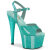 Pleaser ADORE-709GP Sandalias de Plataforma de Charol y Purpurina Verde Azulado EU-38 / US-8