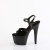 Pleaser ADORE-709GP Sandalias de Plataforma con Tacón Alto de Charol y Purpurina Negro EU-35 / US-5