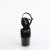 Pleaser ADORE-709GP Sandalias de Plataforma con Tacón Alto de Charol y Purpurina Negro EU-41 / US-11