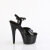 Pleaser ADORE-709GP Sandalias de Plataforma con Tacón Alto de Charol y Purpurina Negro EU-41 / US-11
