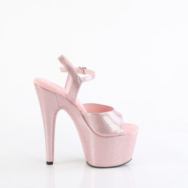Pleaser ADORE-709GP Sandalias de Plataforma con Tacón Alto de Charol y Purpurina Rosa EU-37 / US-7