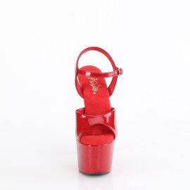 Pleaser ADORE-709GP Plataforma Sandalias de Tacón Alto Charol Brillante Rojo EU-38 / US-8