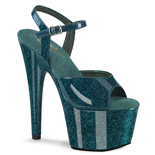 Pleaser ADORE-709GP Plataforma Sandalias de Tacón Alto Charol Brillante Verde EU-35 / US-5