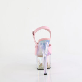 Pleaser ADORE-709HT Plataforma Sandalias de Tacón Alto Holograma Rosa Ahumado EU-44 / US-14
