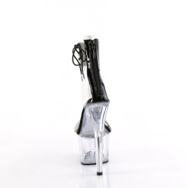 Pleaser ADORE-727RS Sandalias de Plataforma Transparentes con Pedrería Negros EU-36 / US-6