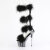 Pleaser ADORE-728F Sandalias de Plataforma transparente en Negro talla EU-36 / US-6