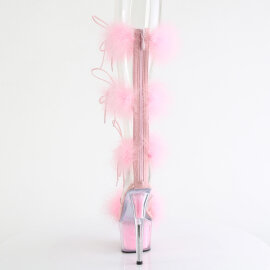 Pleaser ADORE-728F Sandalias de Plataforma transparente en rosa transparente talla EU-37 / US-7