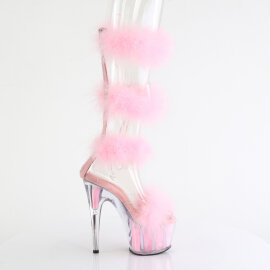 Pleaser ADORE-728F Sandalias de Plataforma transparente en rosa transparente talla EU-37 / US-7