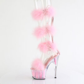 Pleaser ADORE-728F Sandalias de Plataforma transparente en rosa transparente talla EU-35 / US-5