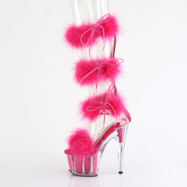 Pleaser ADORE-728F Sandalias de Plataforma transparente en lila transparente talla EU-37 / US-7