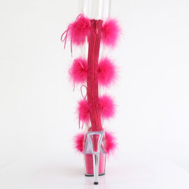 Pleaser ADORE-728F Sandalias de Plataforma transparente en lila transparente talla EU-37 / US-7