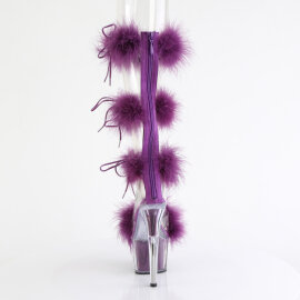 Pleaser ADORE-728F Sandalias de Plataforma transparente en lila talla EU-35 / US-5