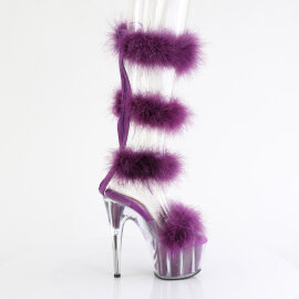 Pleaser ADORE-728F Sandalias de Plataforma transparente en lila talla EU-35 / US-5