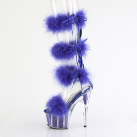 Pleaser ADORE-728F Sandalias de Plataforma transparente en azul talla EU-35 / US-5
